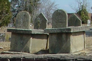 two slot&tab tombs at Mount Hope cemetery, Dahlonega