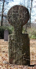 wooden grave marker, Piney Grove Baptist Church, South Carolina