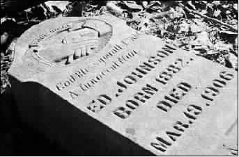 gravestone of Ed Johnson