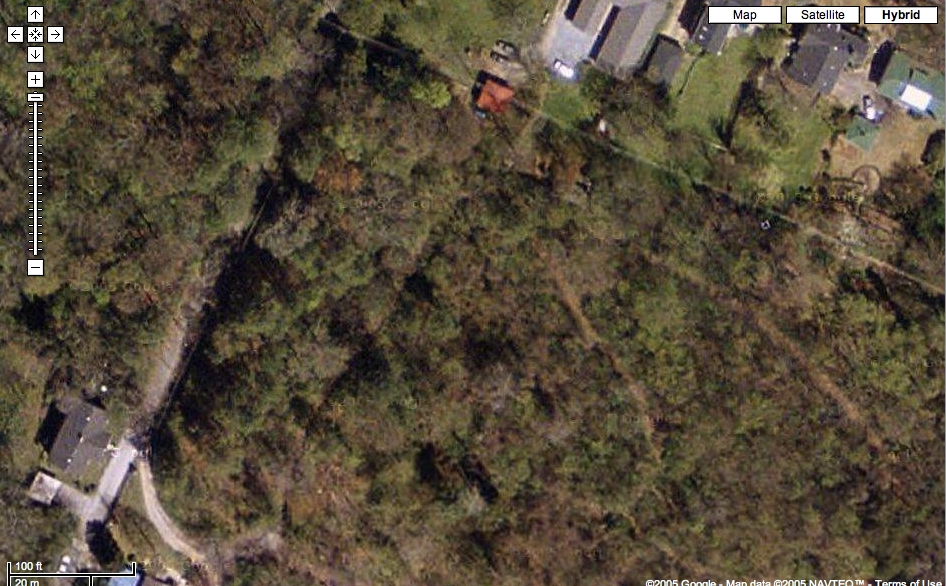 map of Pleasant Garden cemetery, Ridgeside (Chattanooga) TN